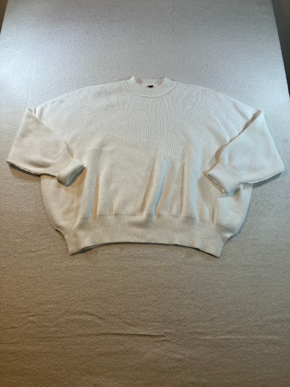 Free People Easy Street Tunic Oversized Sweater White‎ Size S/P